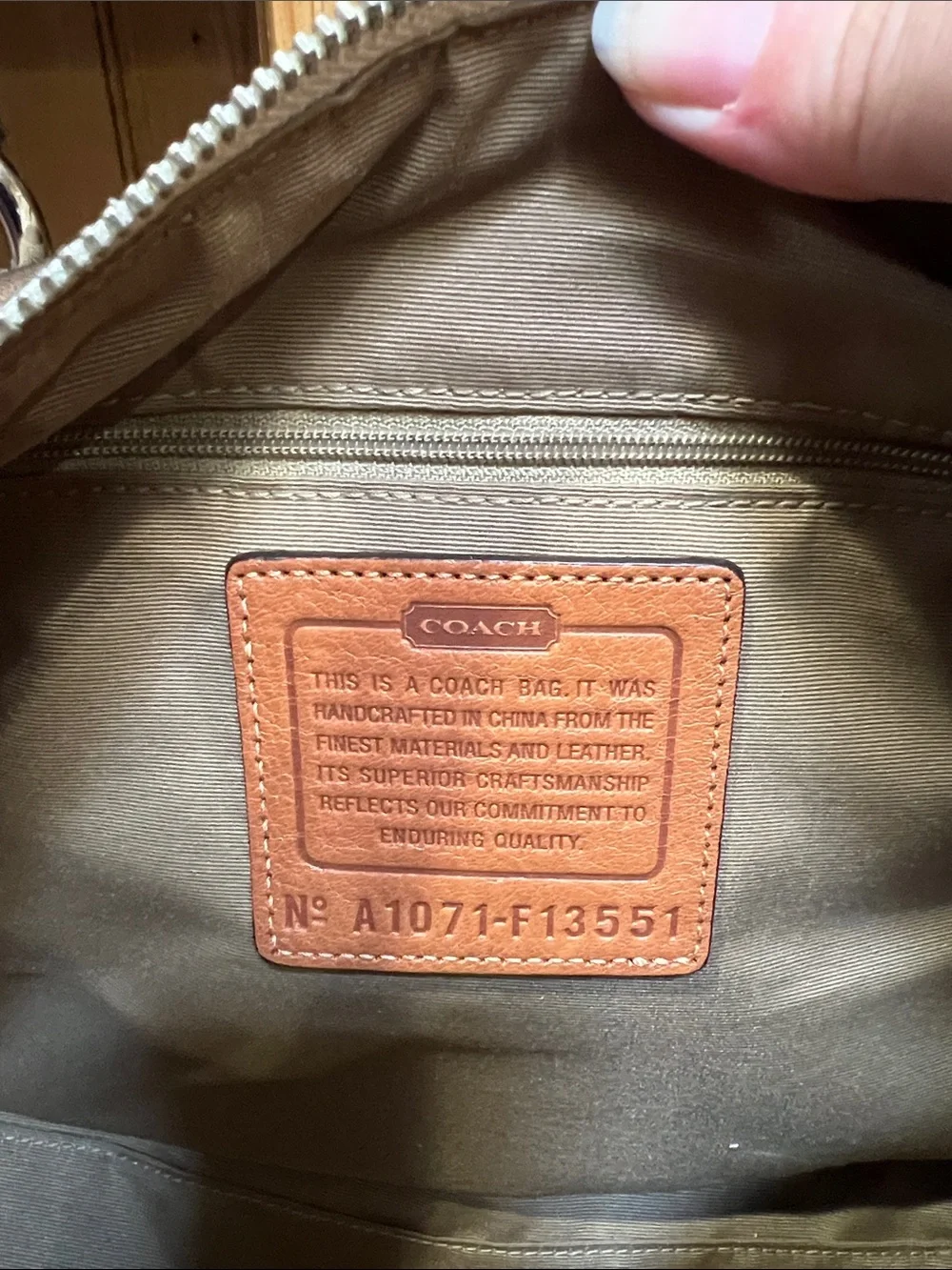 Coach F13551 Signature Stripe Satchel